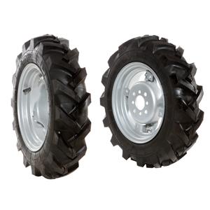 Tyred wheels Pair of 4.00x10" tyred wheels - Adjustable disc_1 | Nibbi