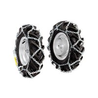 Pair of snow chains for 4.00x8" wheels