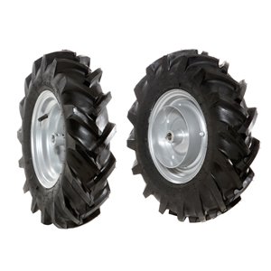 Pair of tyred wheels 4.00x8"