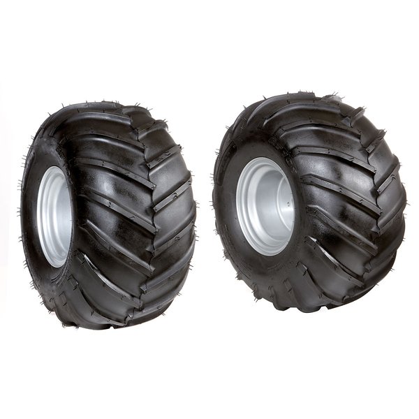 Pair of tyred wheels 21-11.00/8" - Fixed disc