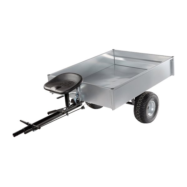 Towed trailer with handlebar steering